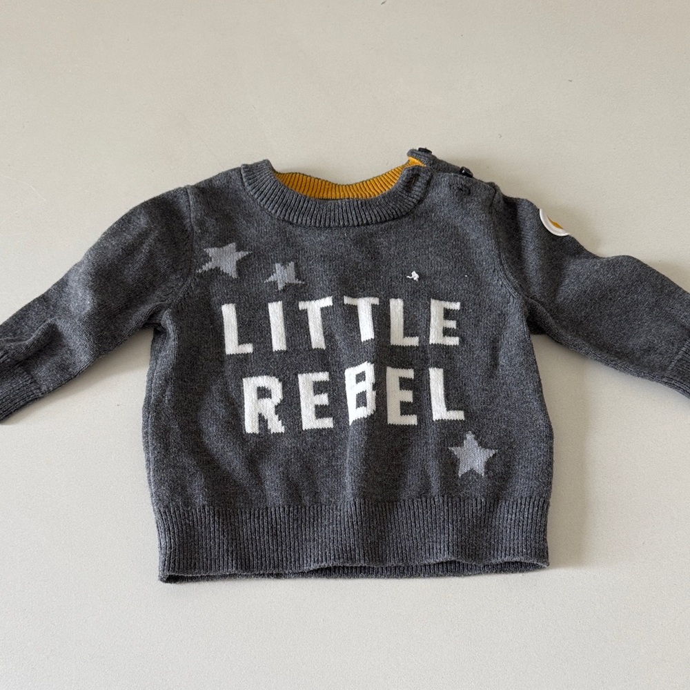 GAP Gray Kids Sweater with Little Rebel Design
